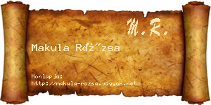 Makula Rózsa névjegykártya