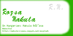 rozsa makula business card